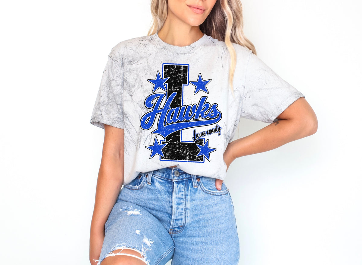 Large Letter Hawks Tee