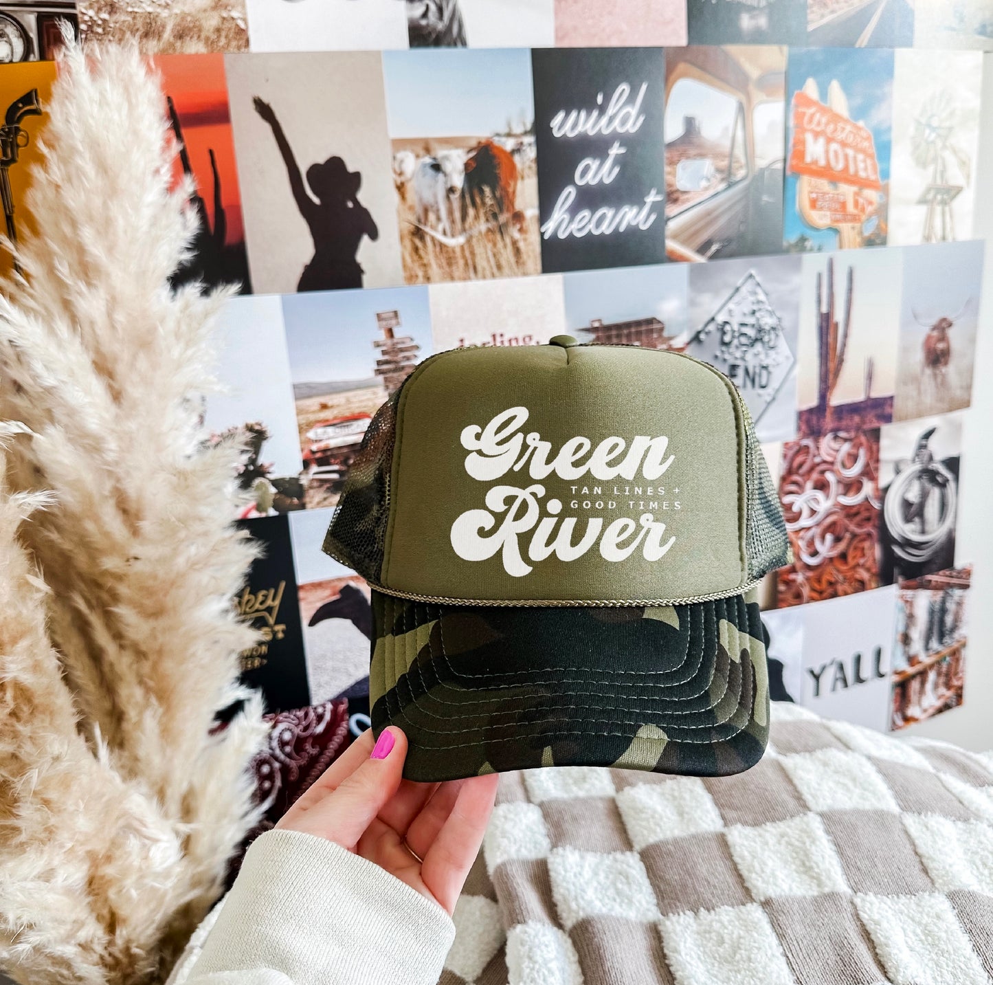 Green River Trucker Cap - Dark Camo