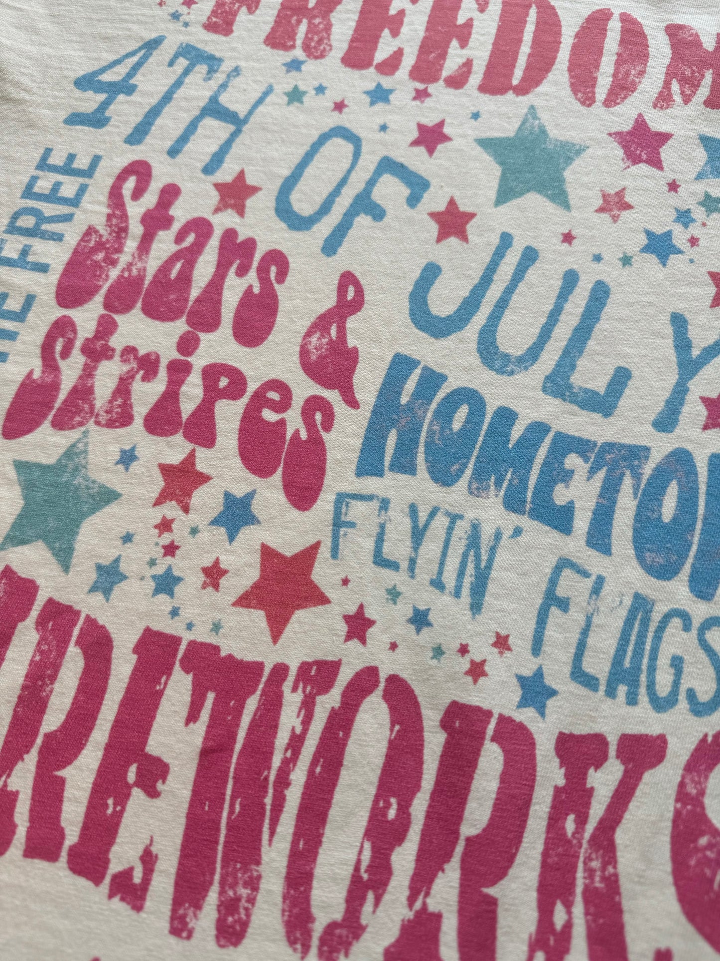 4th of July Typography Tee