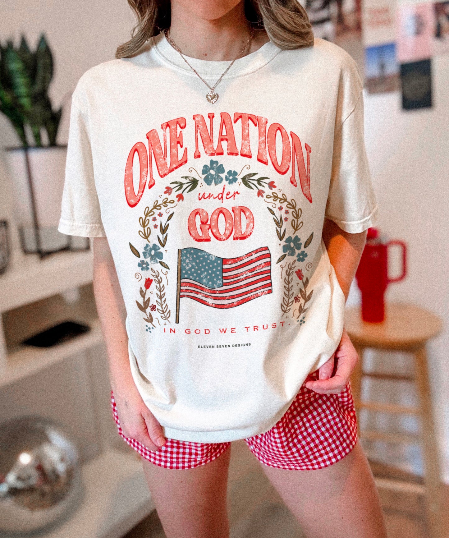 One Nation Under God Flag Tee