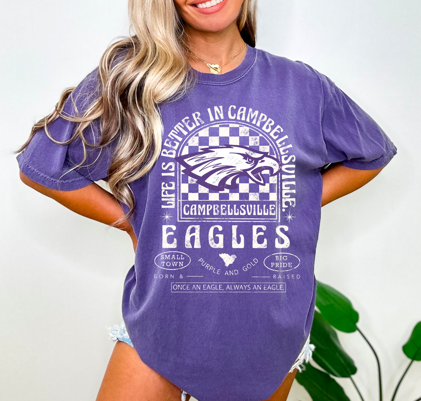 Vintage Style Campbellsville Eagles Tee