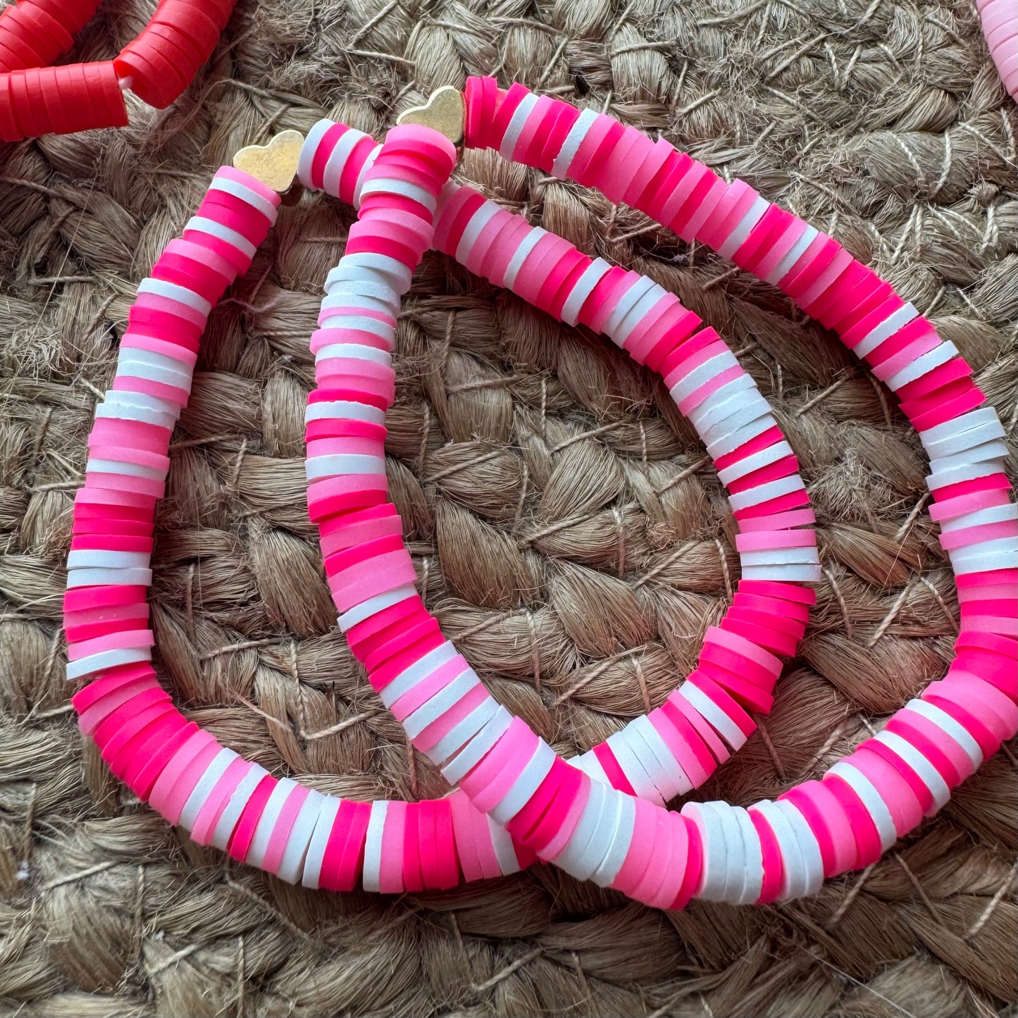 Clay Bead Heart Bracelet