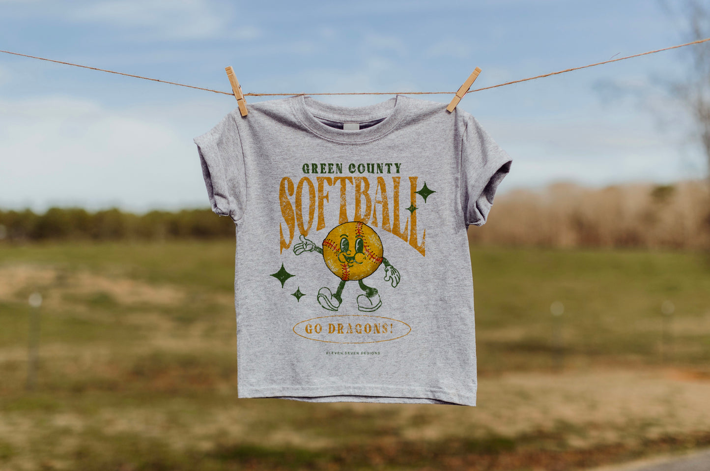 YOUTH Retro Softball Man Tee