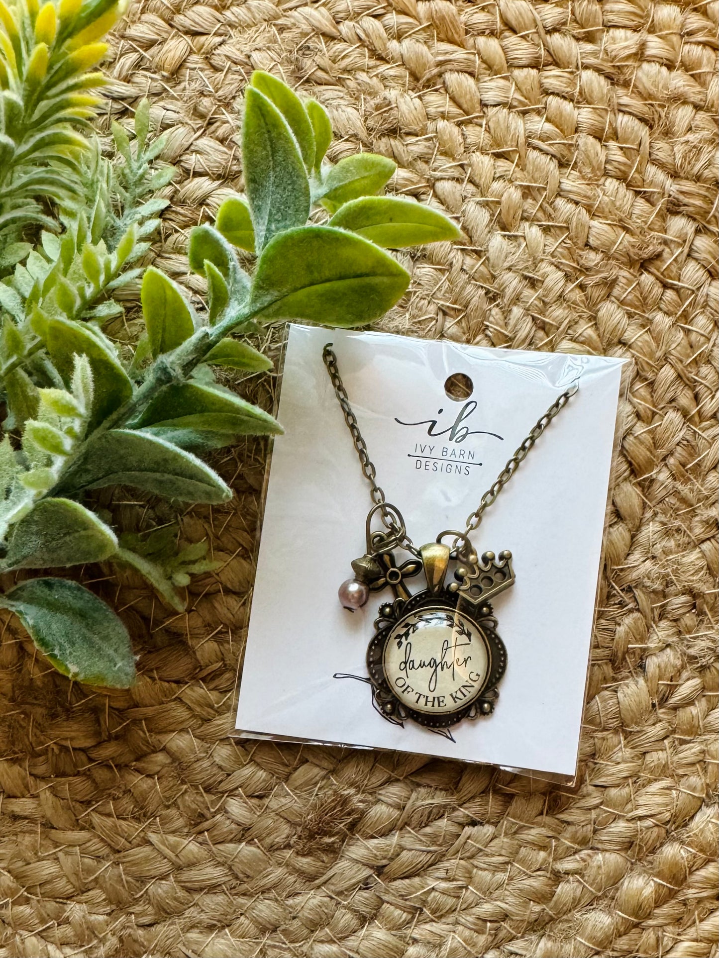 Daughter of the King Charm Necklace