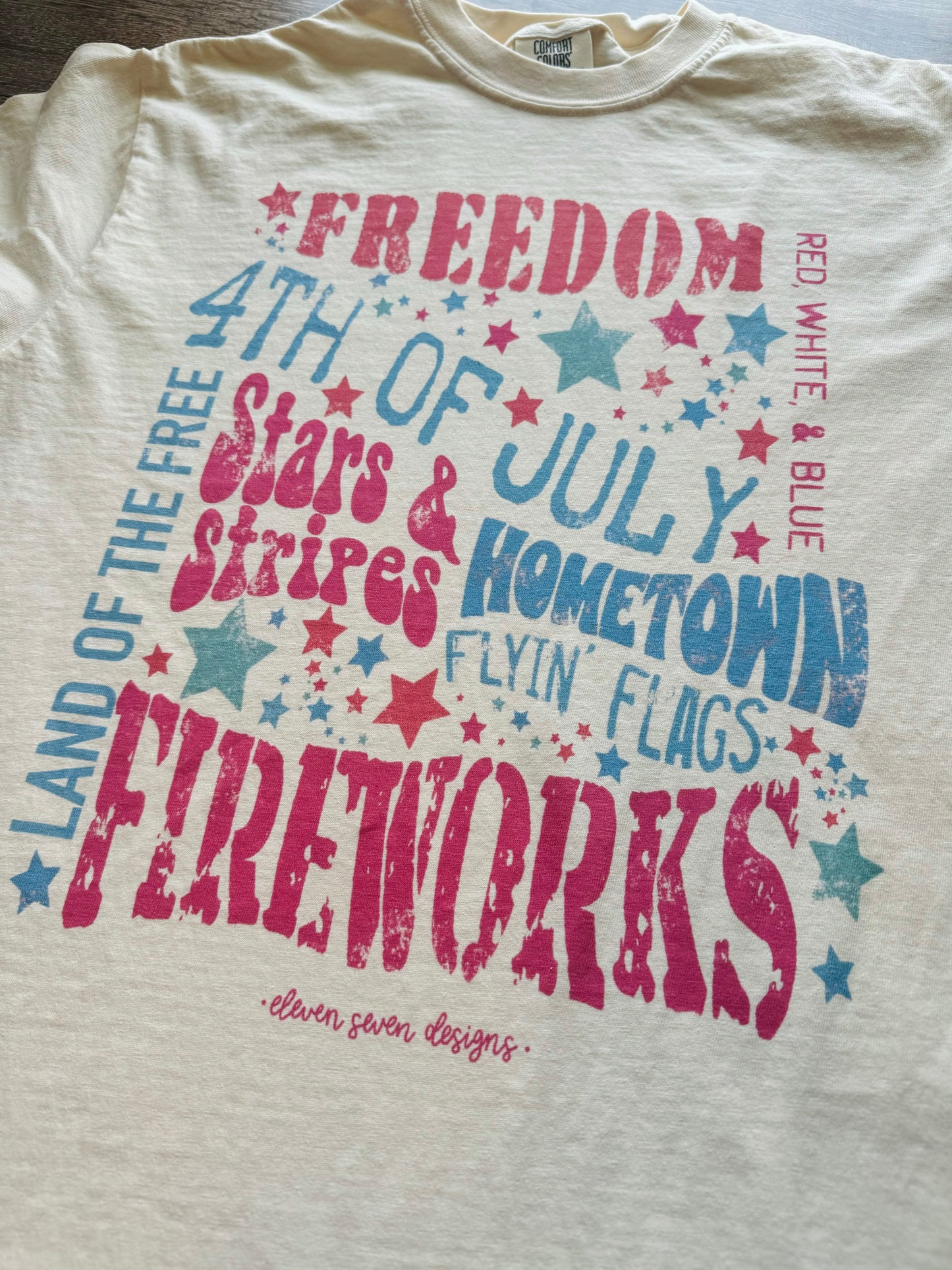 4th of July Typography Tee
