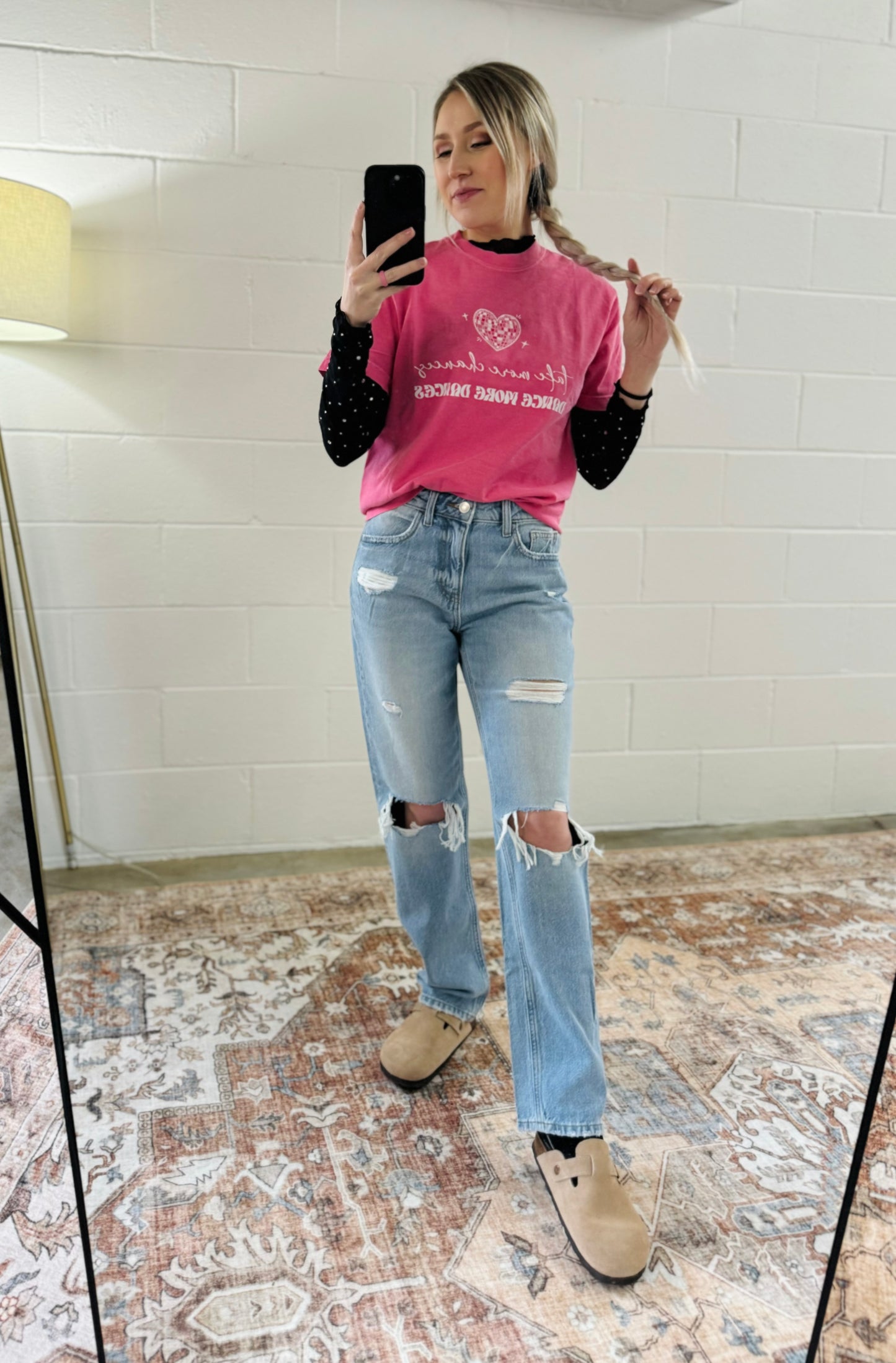 Zenana High Rise Straight Leg Distressed Jeans