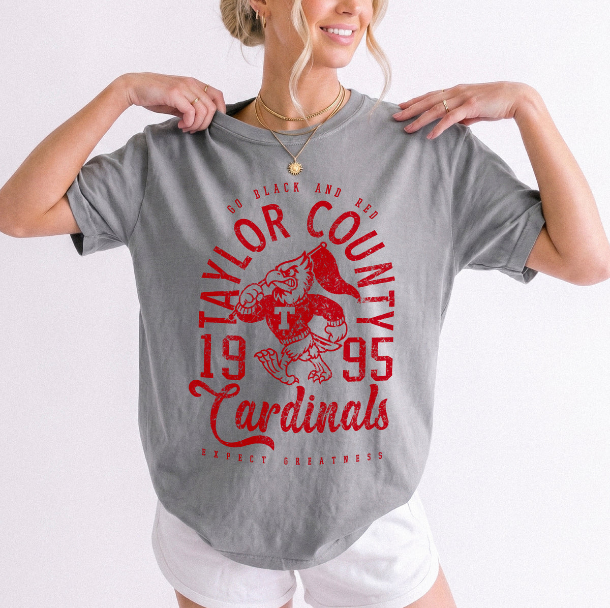 Vintage Inspired CUSTOM YEAR Taylor County Cardinals Tee