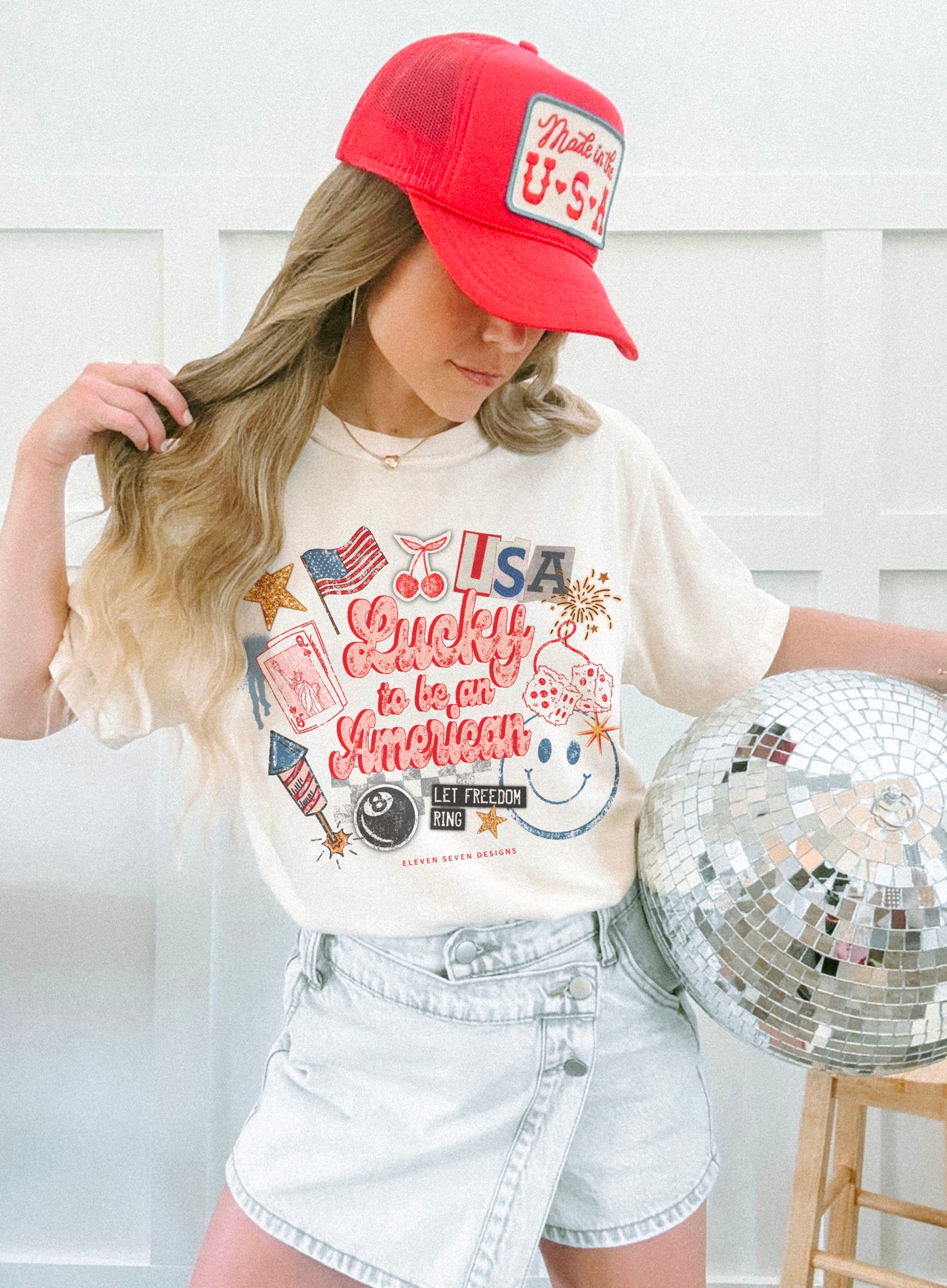 Lucky to be an American Tee