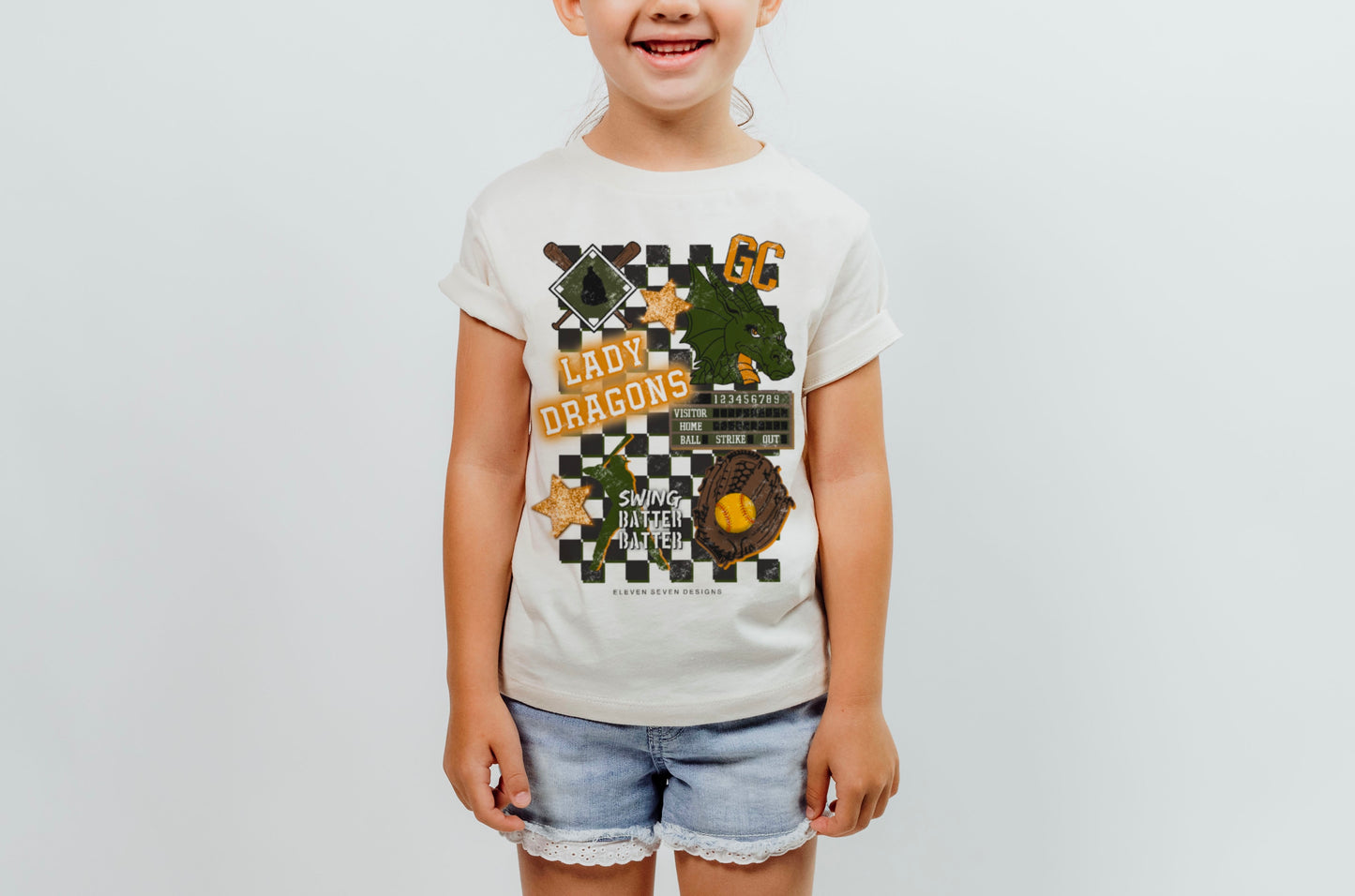 YOUTH Lady Dragons Softball Icon Tee