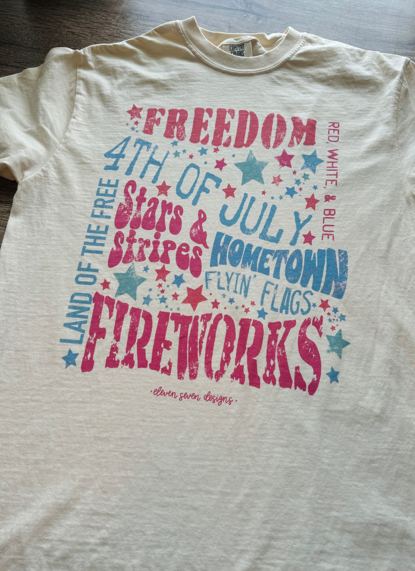 4th of July Typography Tee