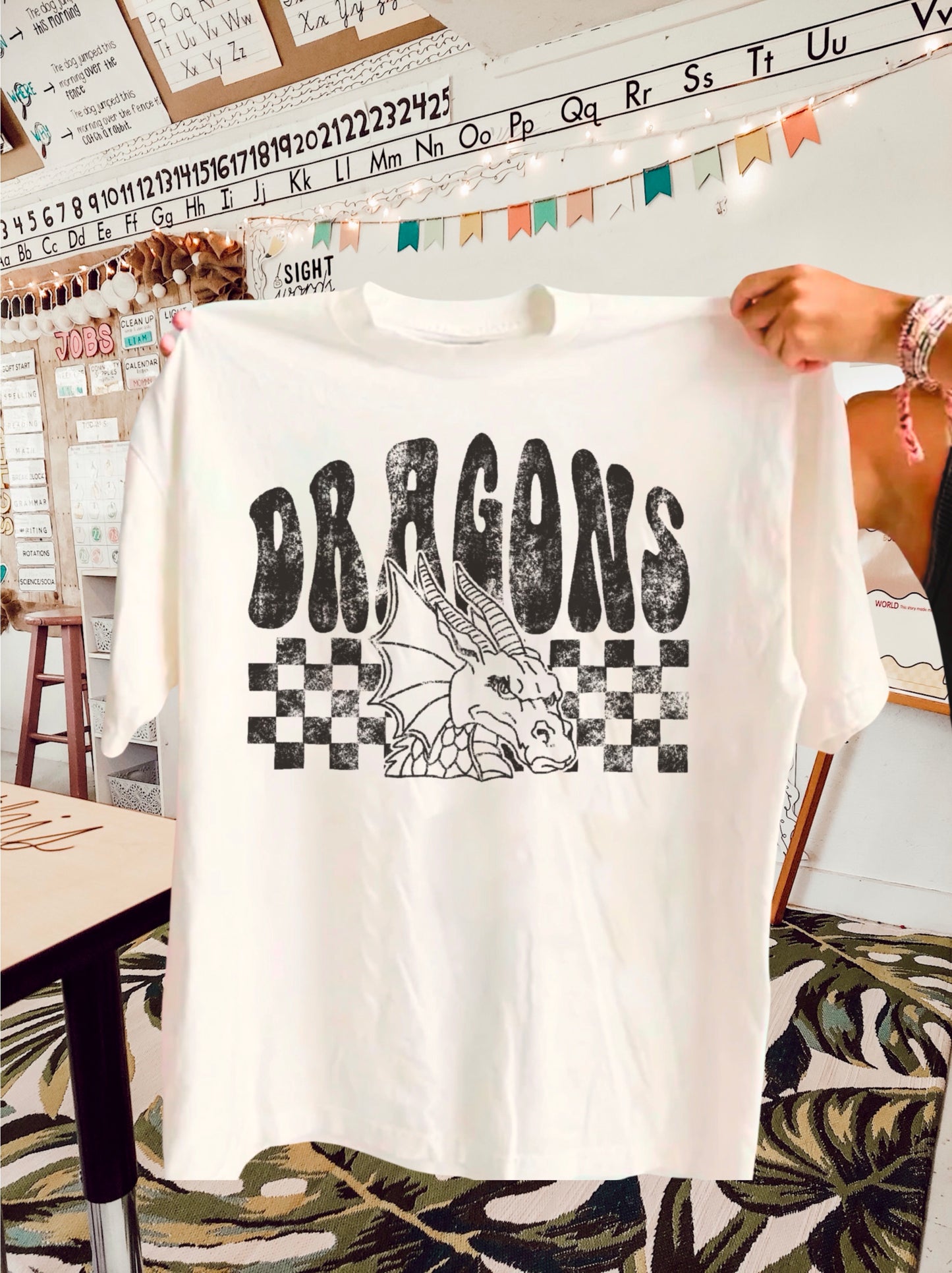 Charcoal Checkered Dragons