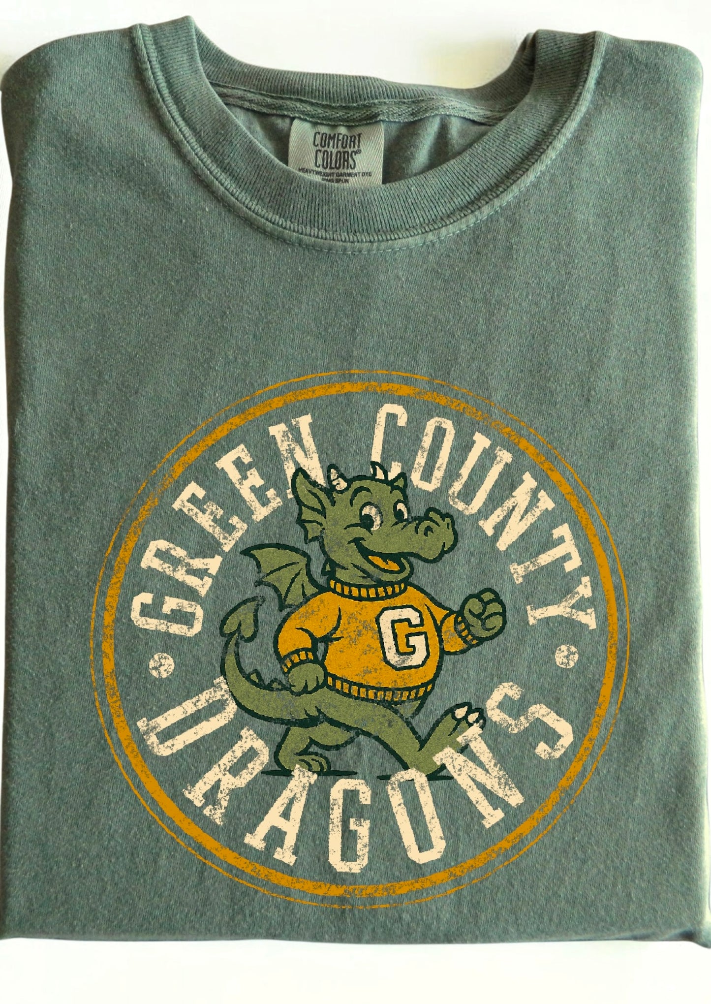 Vintage Green County Dragons Tee