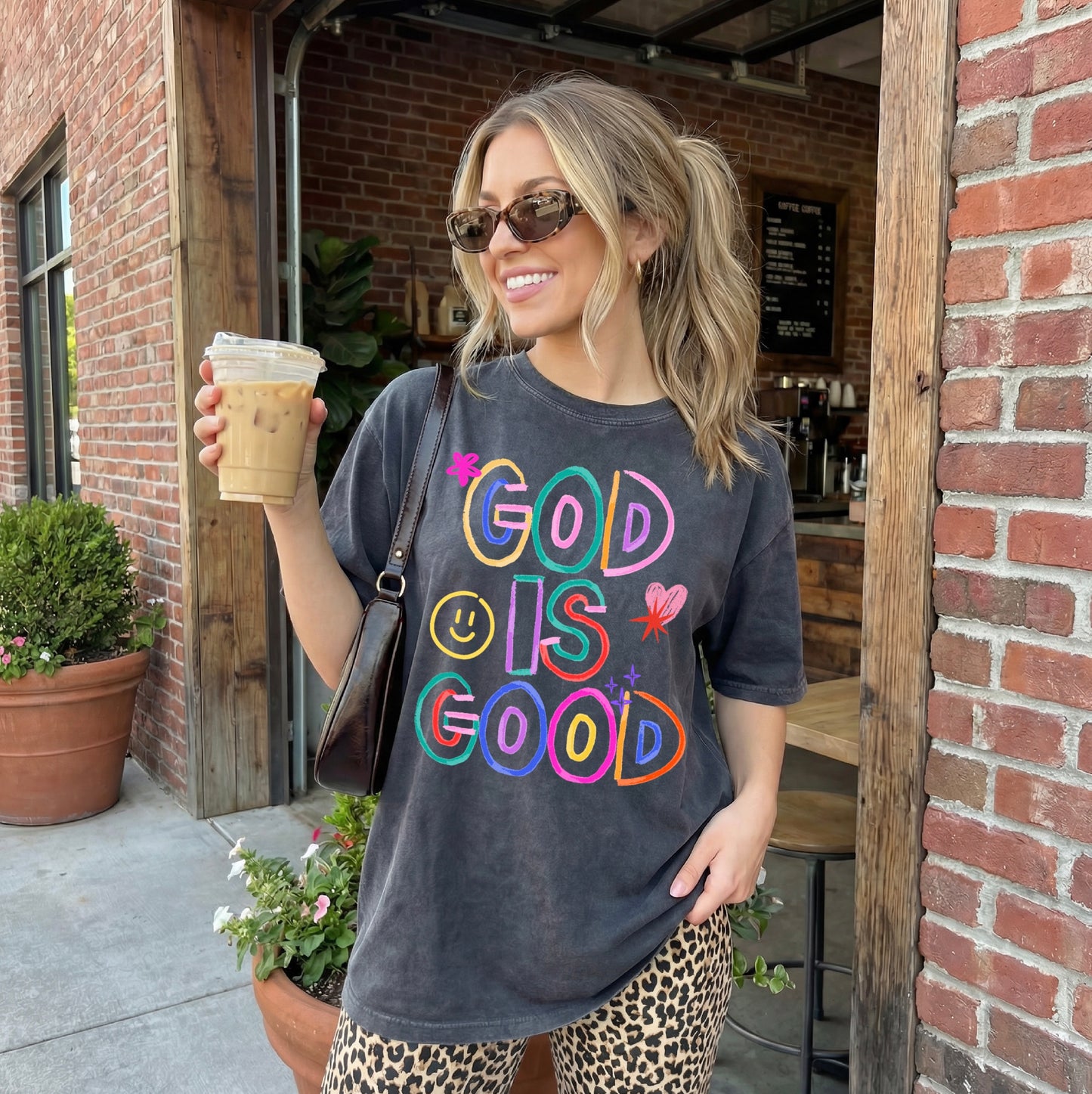 Multicolor God is Good Tee