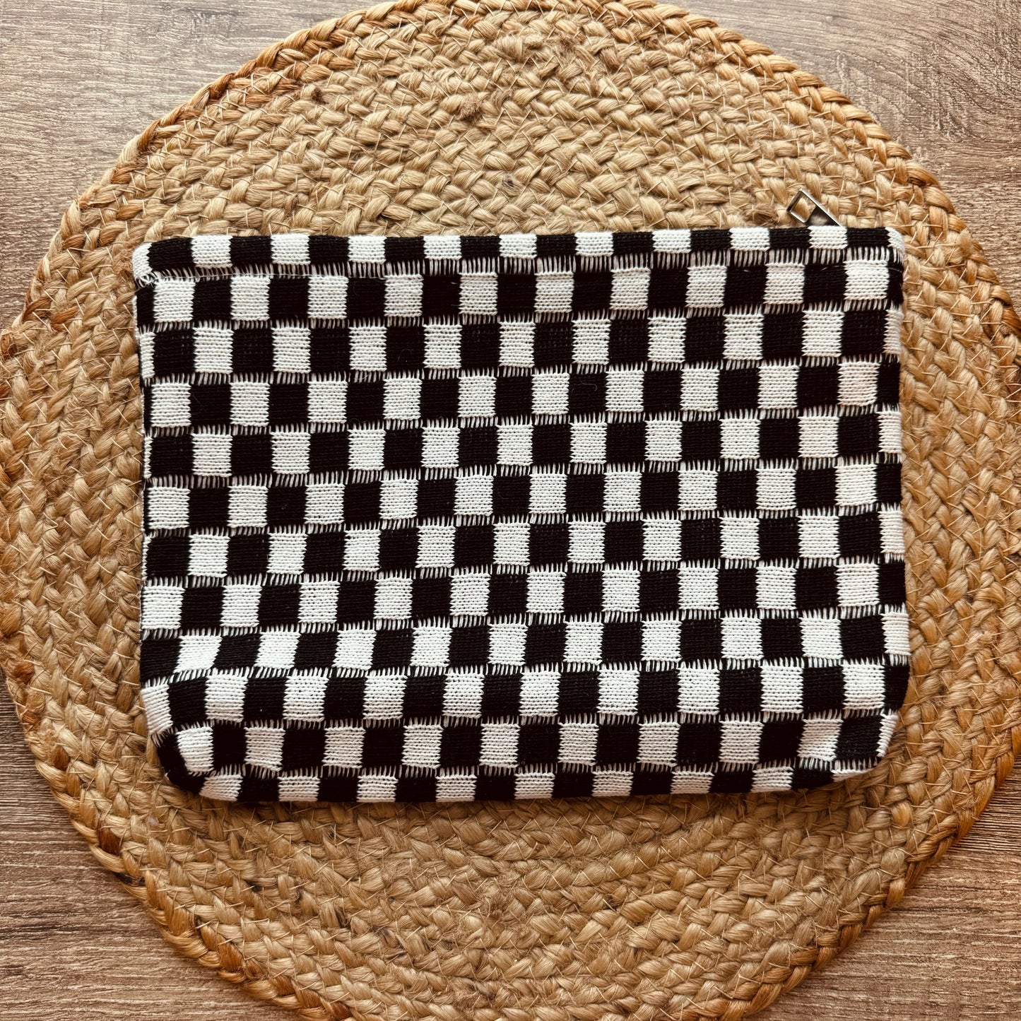 Checkered Cosmetic Bag
