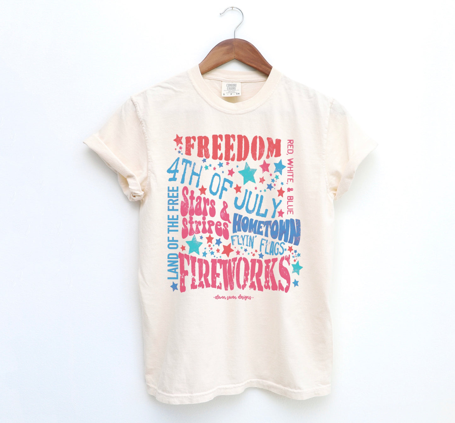 4th of July Typography Tee