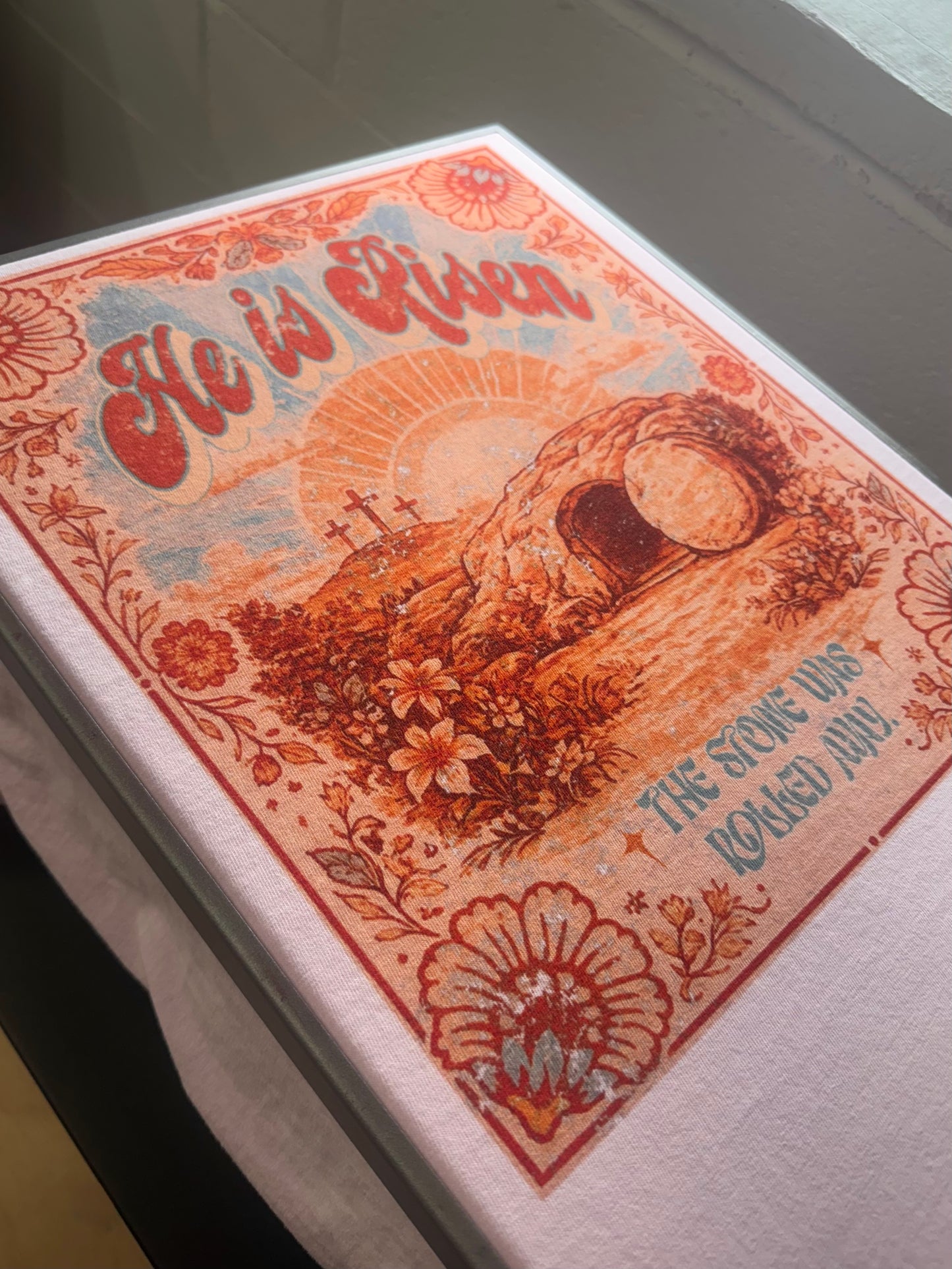 He is Risen Groovy Tee