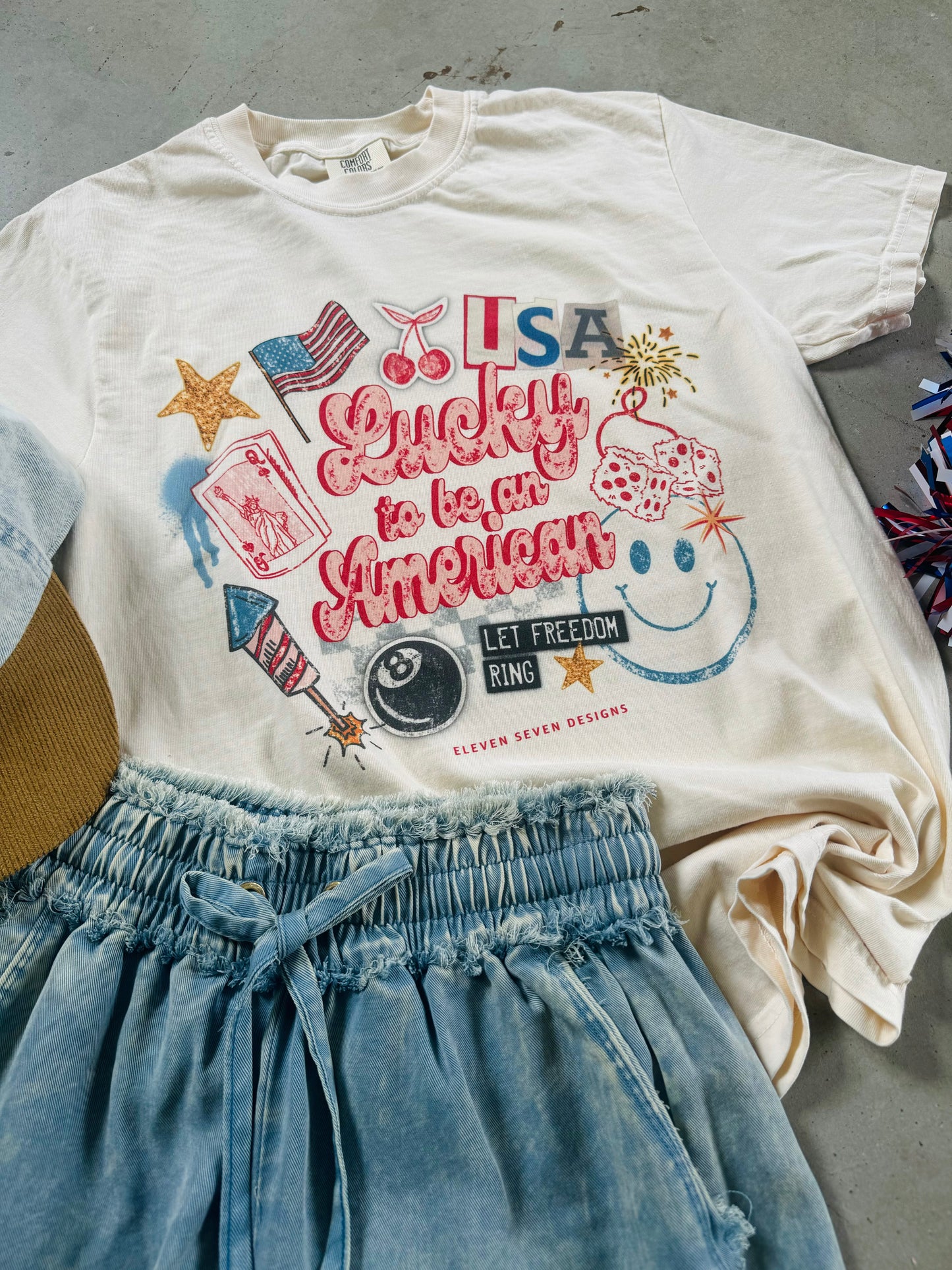 Lucky to be an American Tee