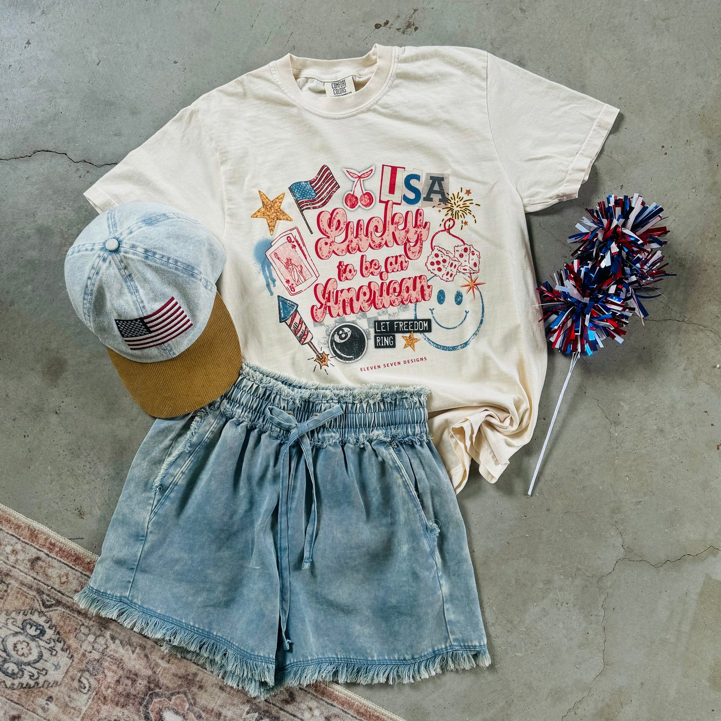 Lucky to be an American Tee