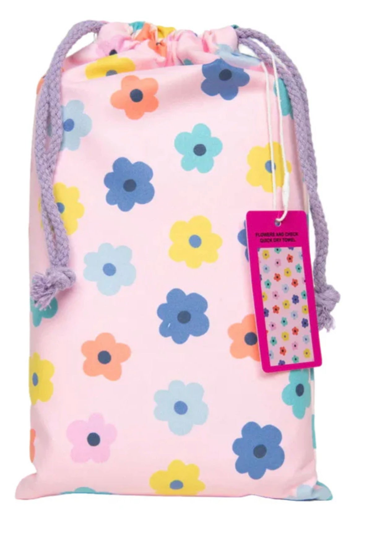 Checkered/Flowers Quick Dry Towel