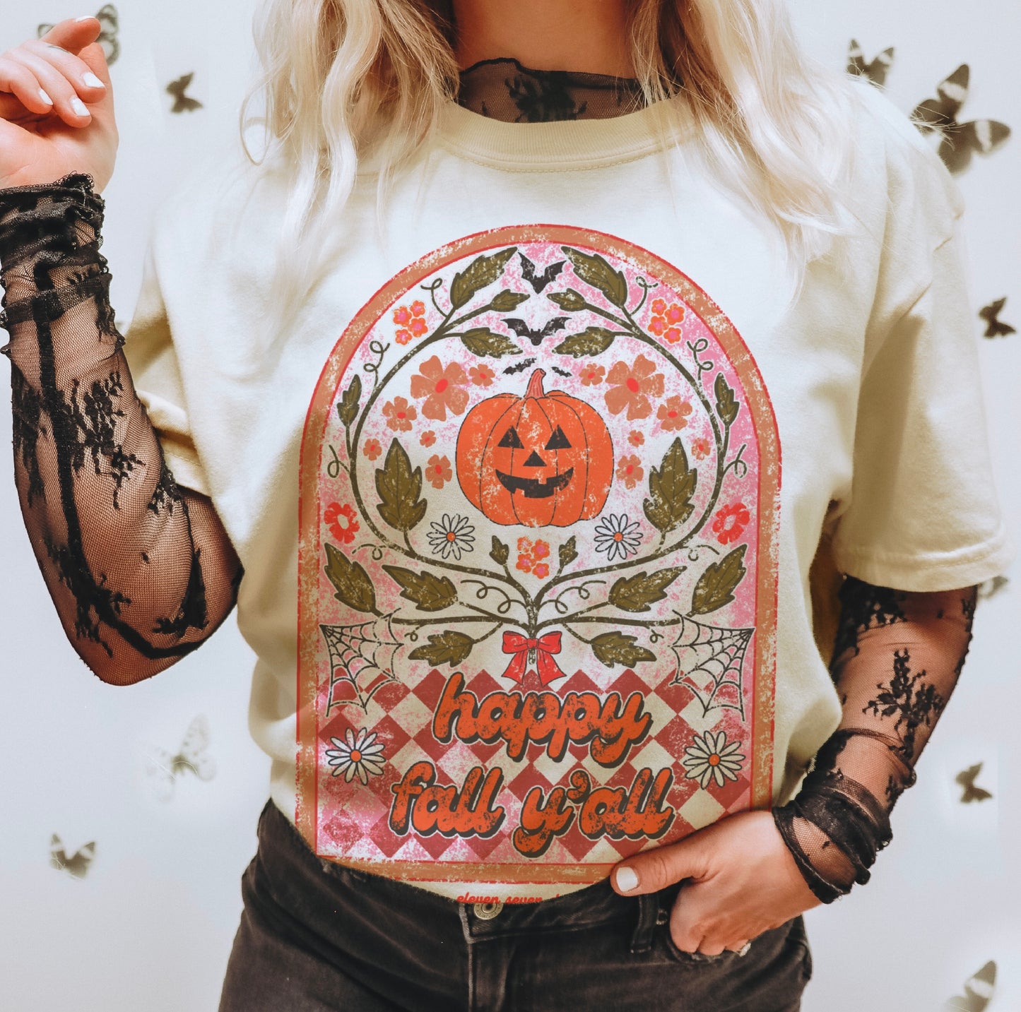 Floral Happy Fall Y'all Tee