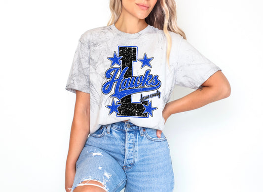 Large Letter Hawks Tee
