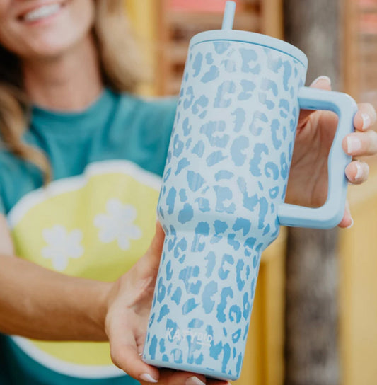 Blue Leopard Tumbler