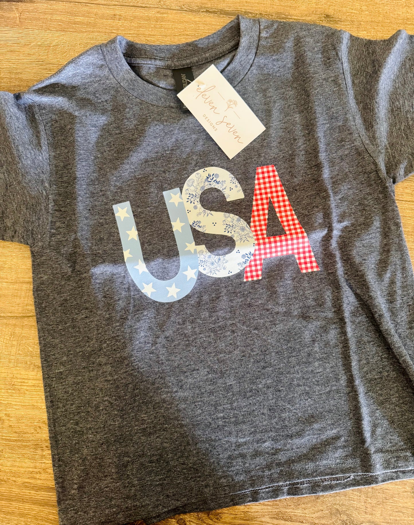 KIDS - Patterned USA Tee