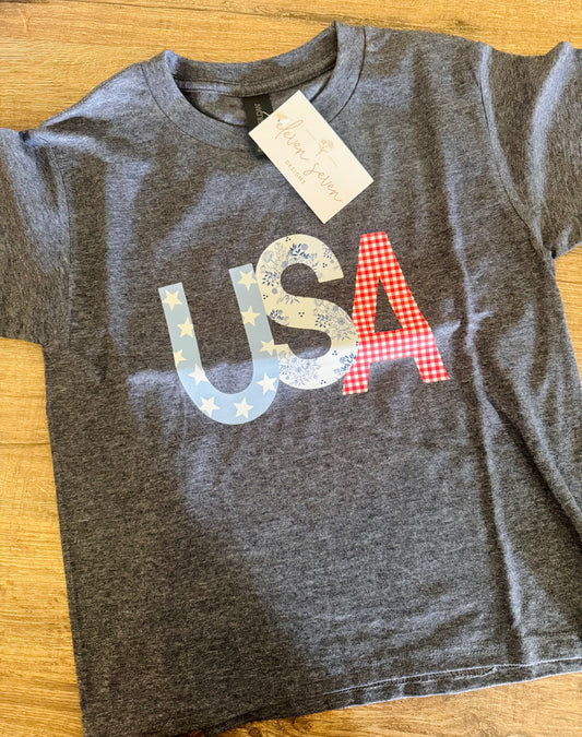 KIDS - Patterned USA Tee