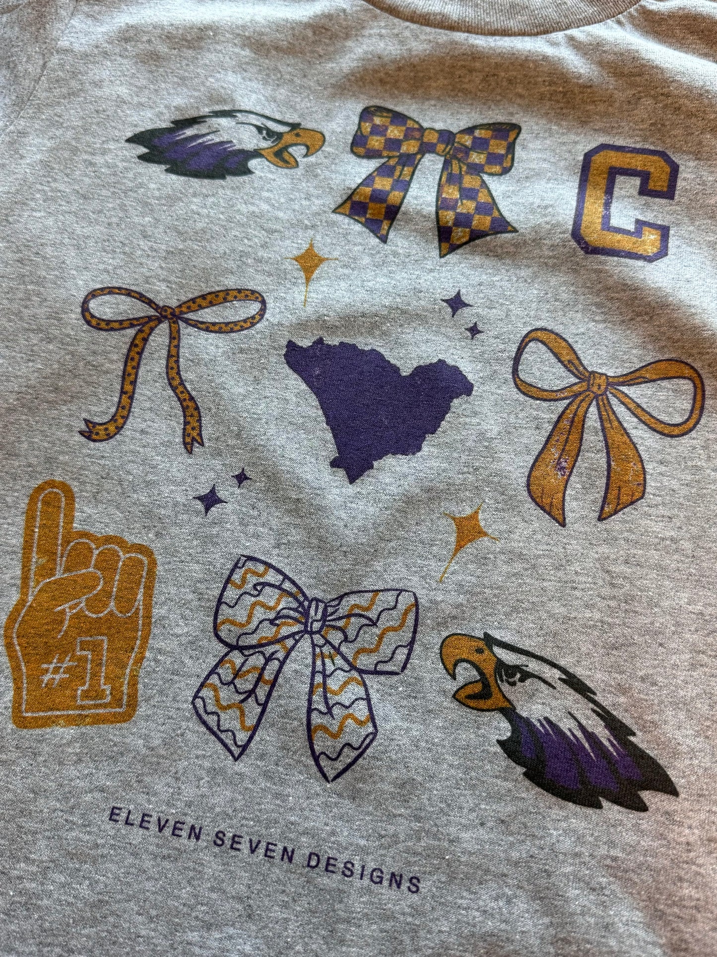 KIDS - Campbellsville Eagles Bow Icon Tee