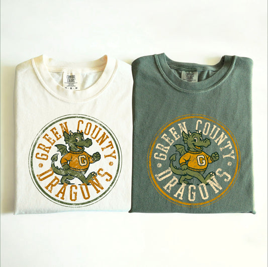 Vintage Green County Dragons Tee