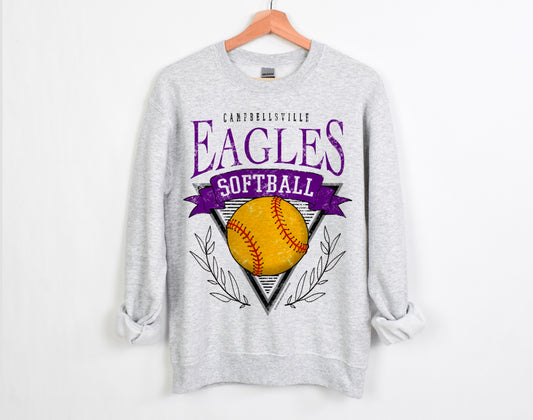 Campbellsville Eagles Softball Vintage Sweatshirt