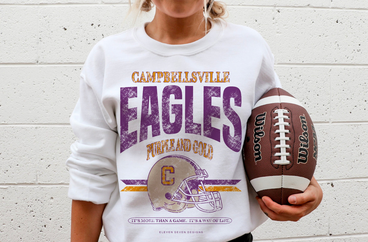 Campbellsville Eagles Football Sweatshirt