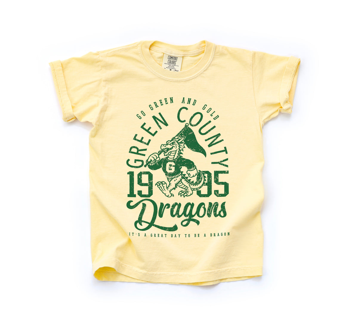 YOUTH - Vintage Inspired 1995 Green County Dragons Tee