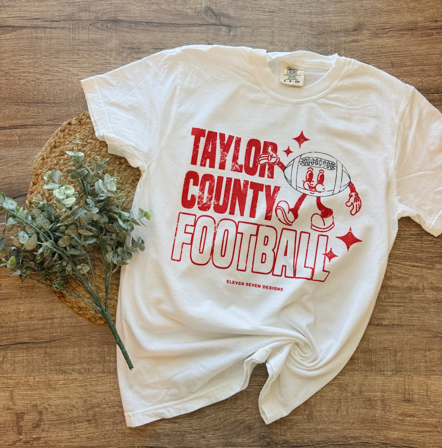 Taylor County Retro Football Man Tee