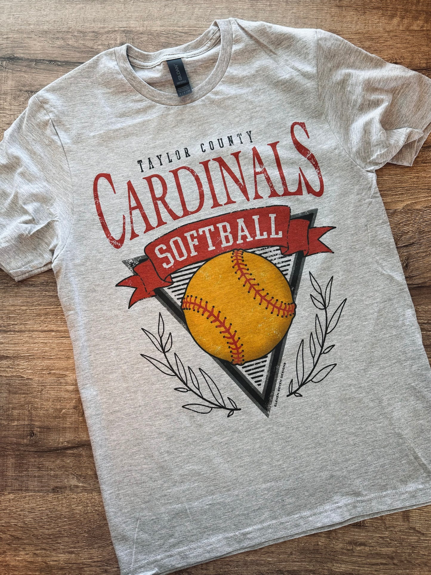 Taylor County Cardinals Softball Vintage Tee