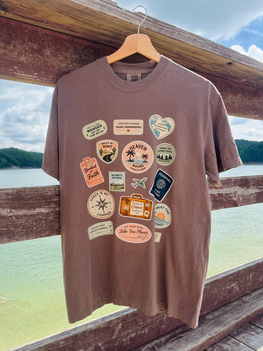 Travel Faith Sticker Collection Tee