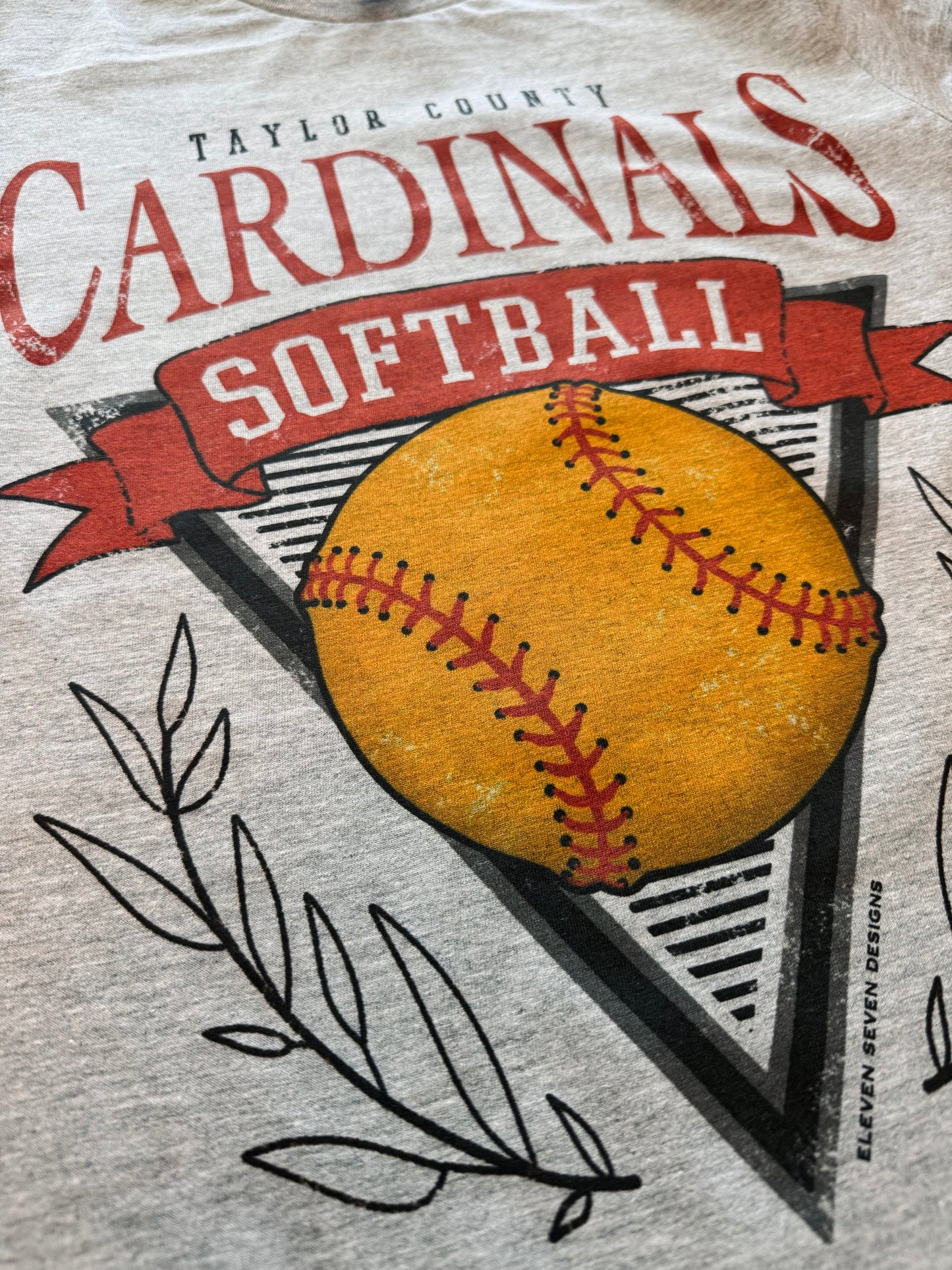 Taylor County Cardinals Softball Vintage Tee