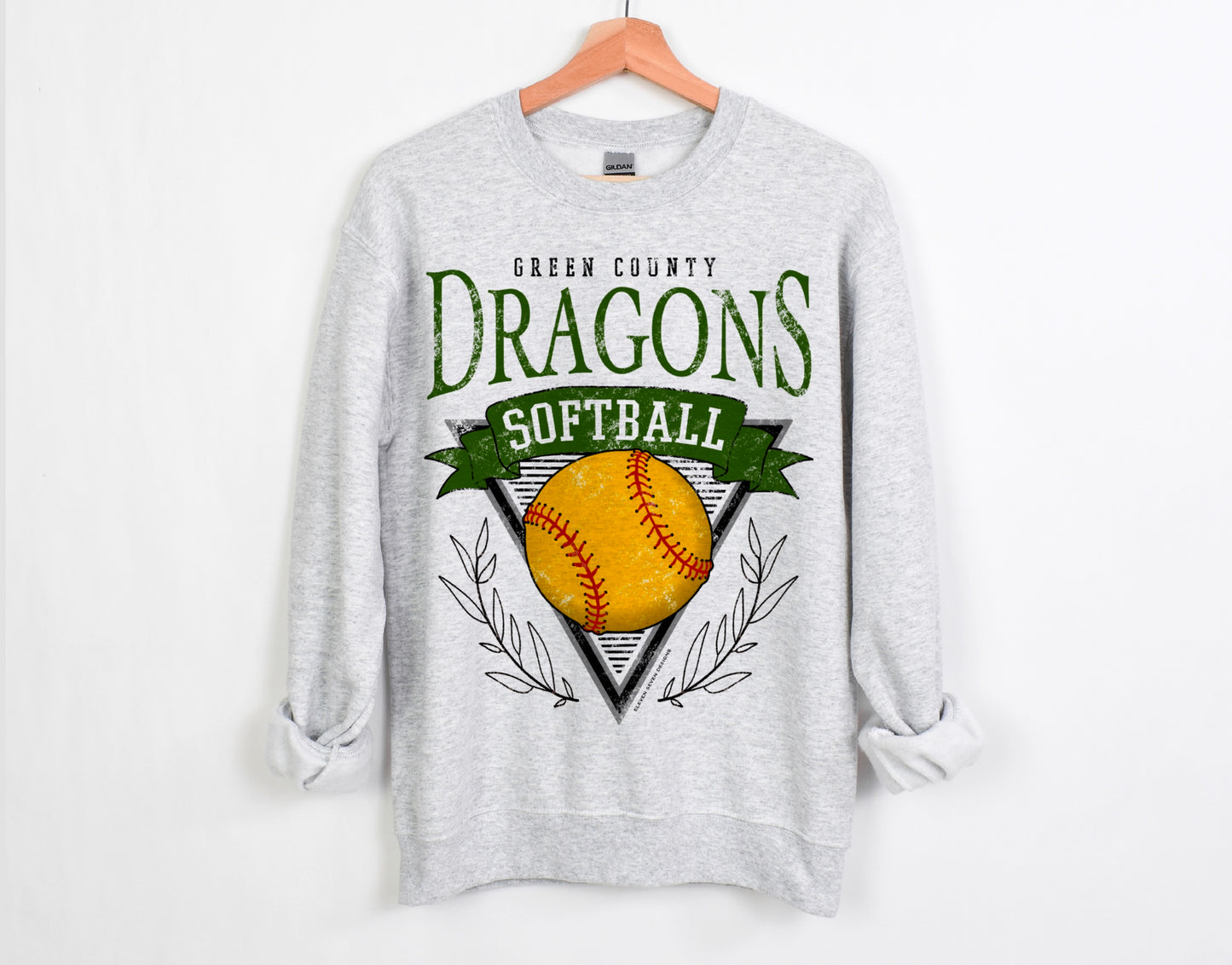 Green County Dragons Softball Vintage Sweatshirt