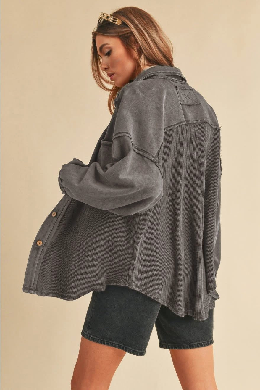 Handpicked for Motherhood Acid Wash Shacket
