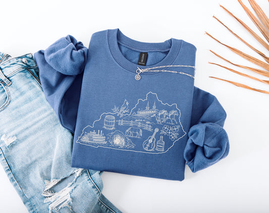 Kentucky State Icons Sweatshirt
