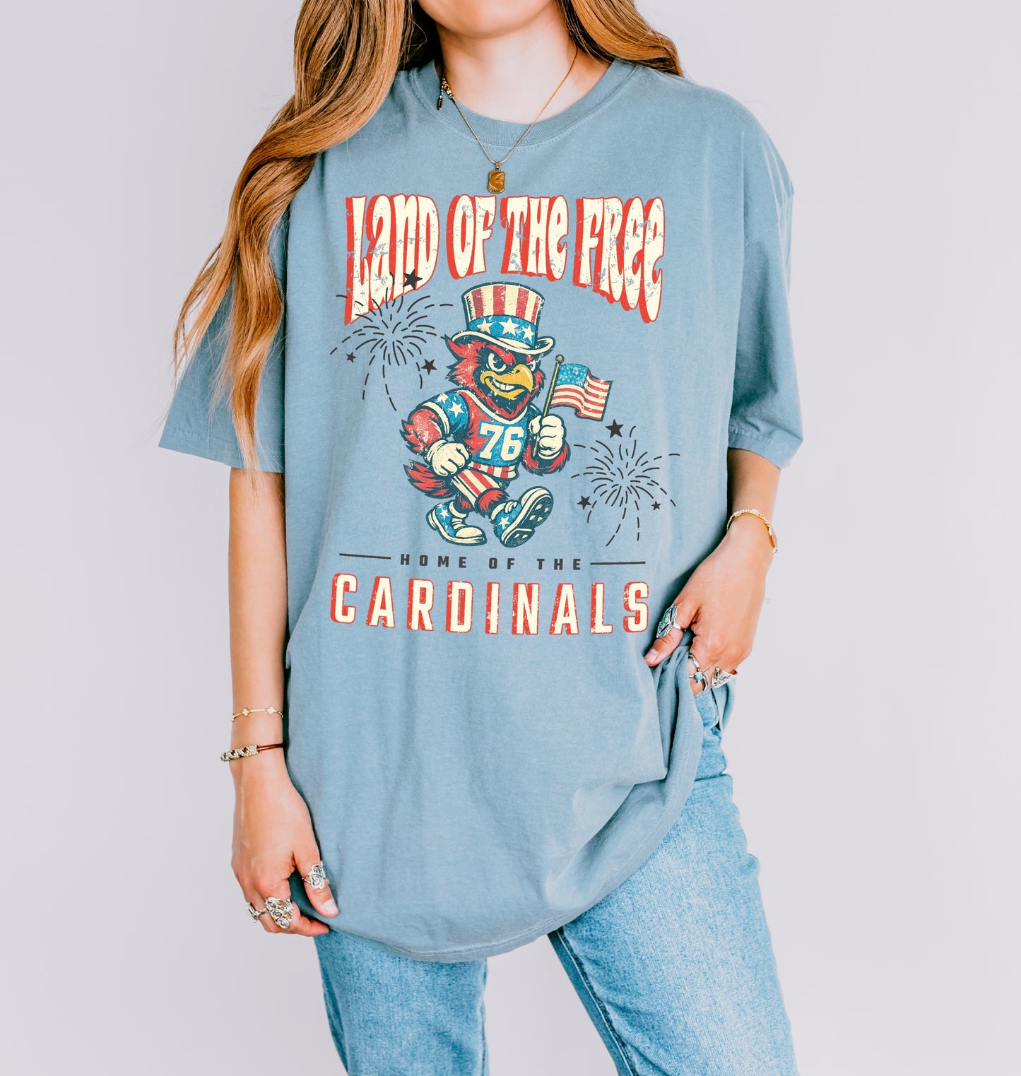Land of the Free Home of the Cardinals Tee