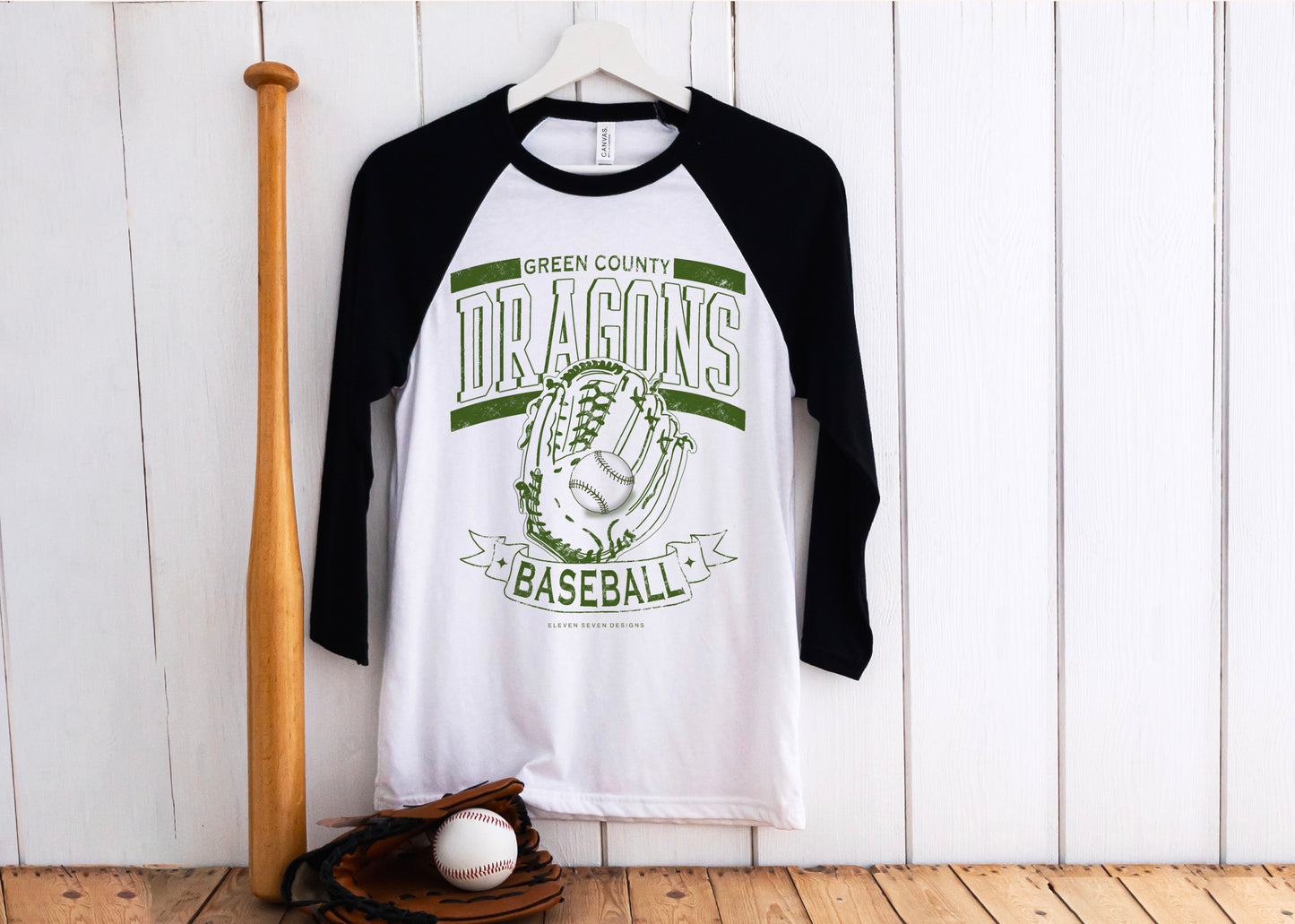 Green County Dragons Baseball Tee