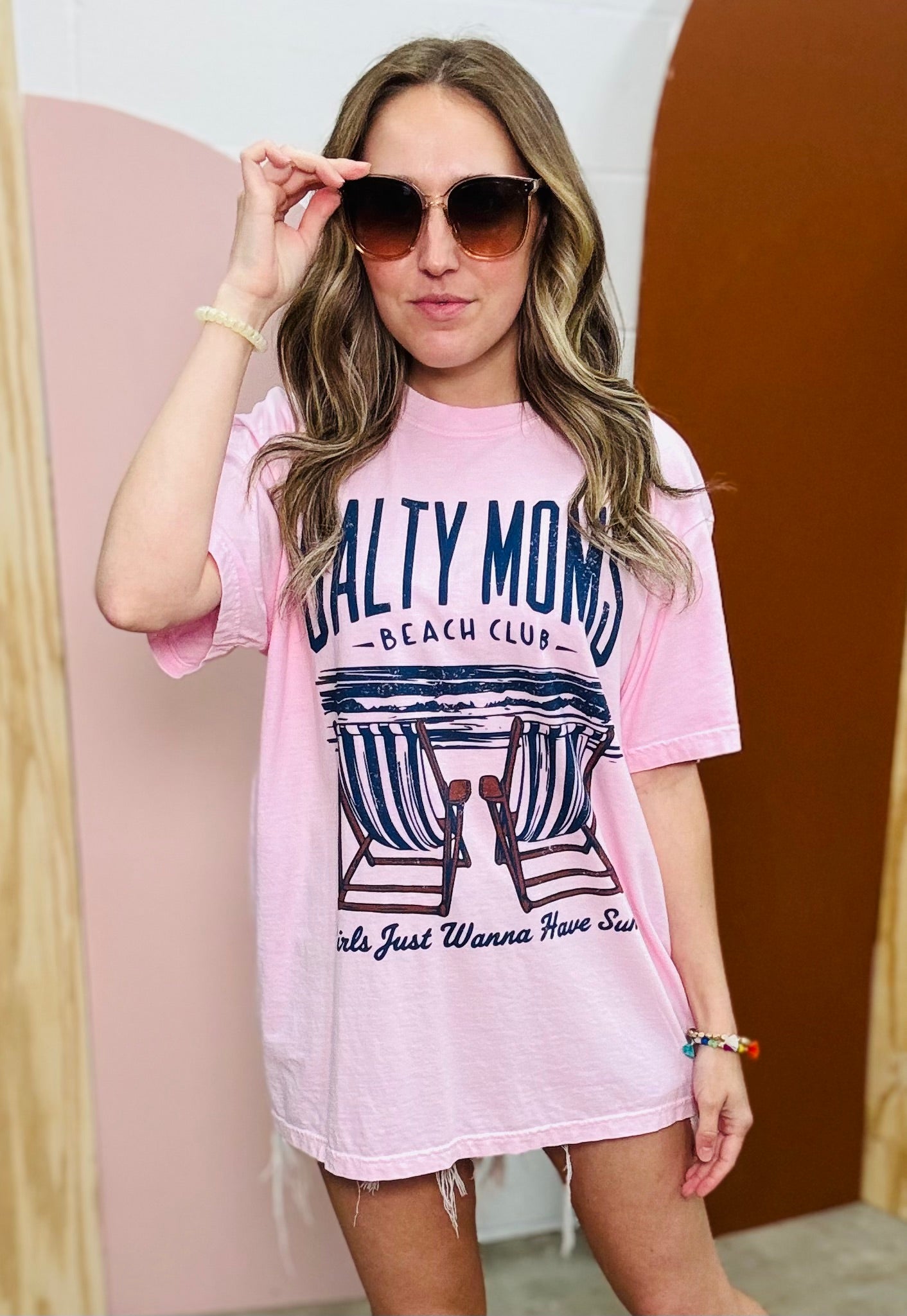 Salty Moms Beach Club Tee