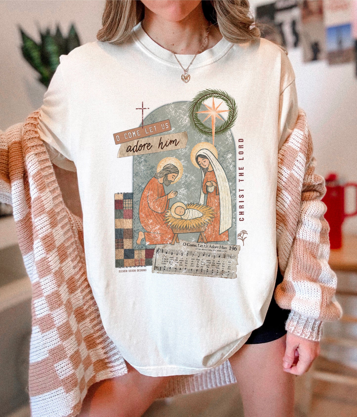 Christmas Scrapbook Style Collage Tee