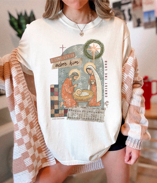 Christmas Scrapbook Style Collage Tee