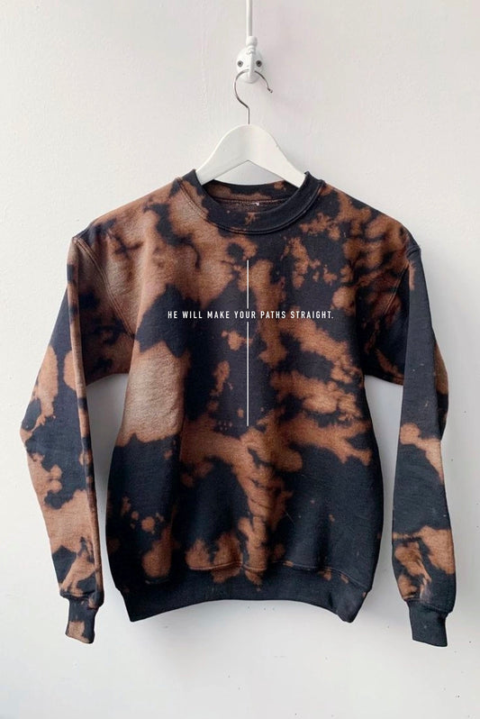 Straight Paths Bleached Sweatshirt