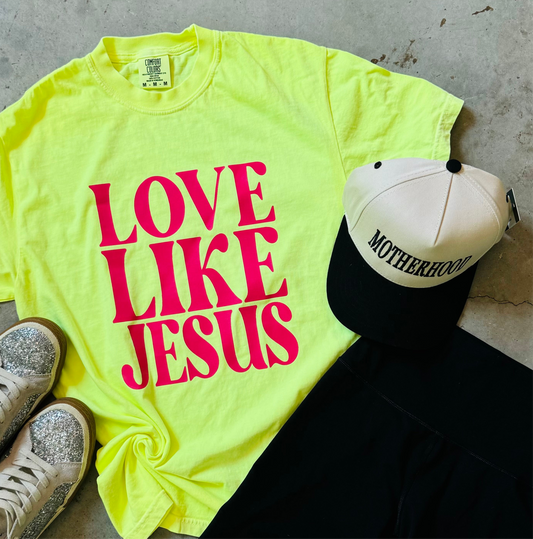 LOVE LIKE JESUS Puff Print Tee