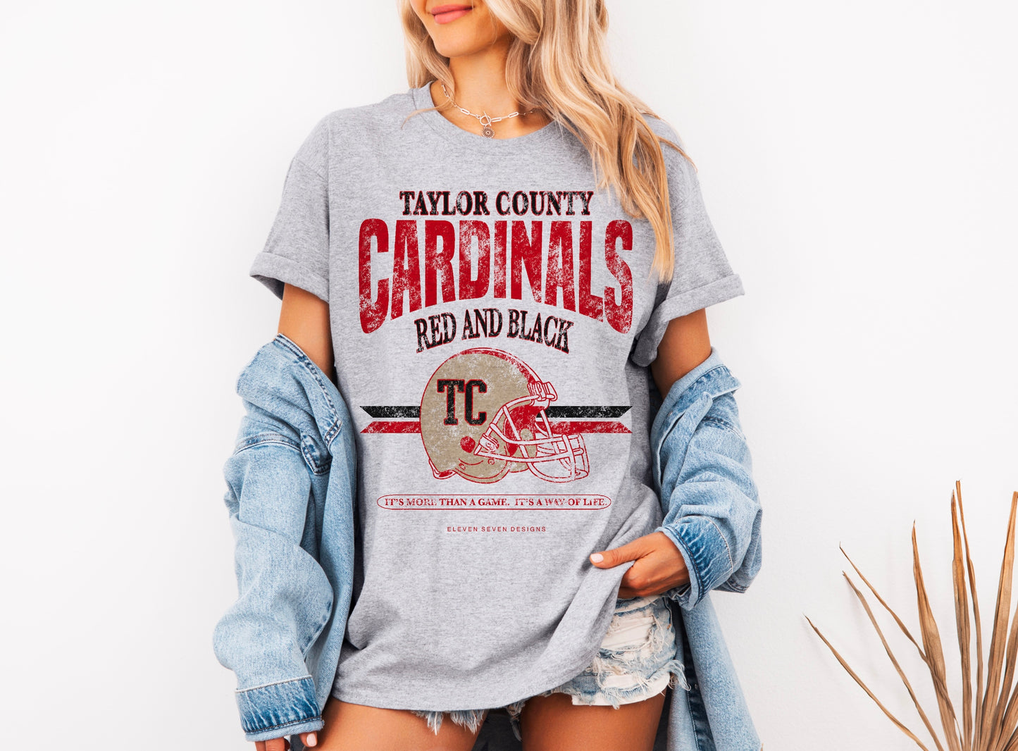 Taylor County Cardinals Football Tee