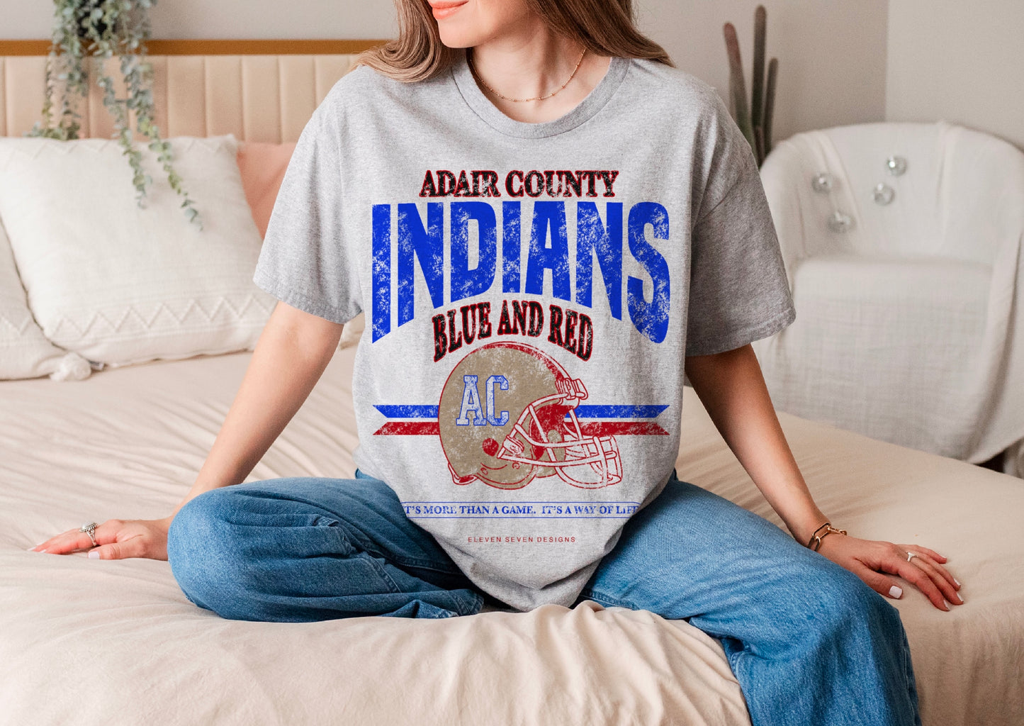 Adair County Indians Football Tee