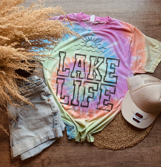 Tie Dye Wash Lake Life Tee